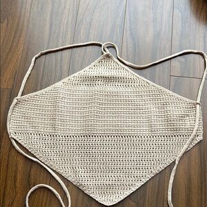 Shein Beige Crochet Halter Top